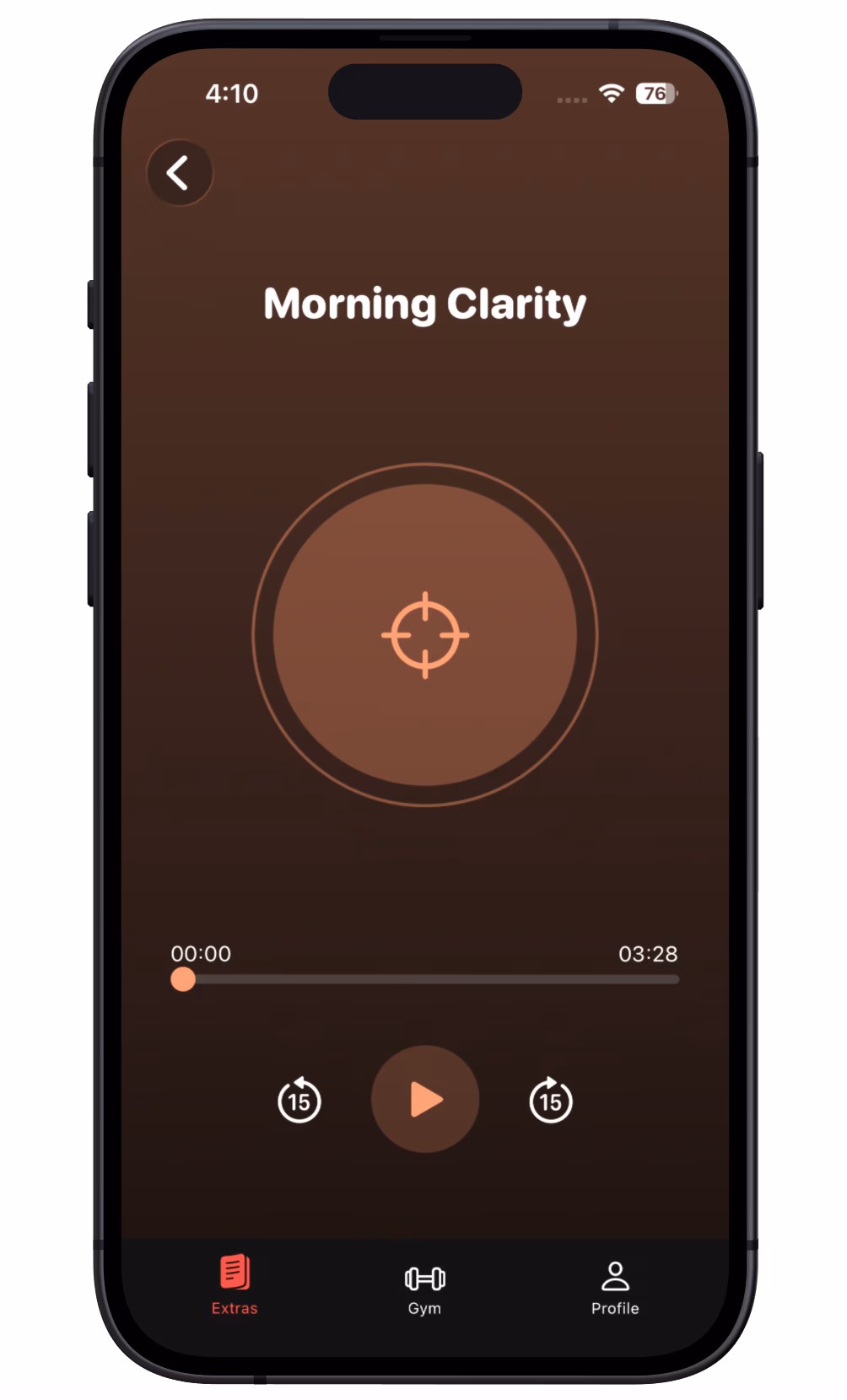 The 1% app sleep and mindfulness dashboard showing sleep quality, recovery, and meditation links.